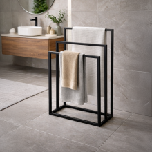 Stojak na ręczniki Black 3, czarny